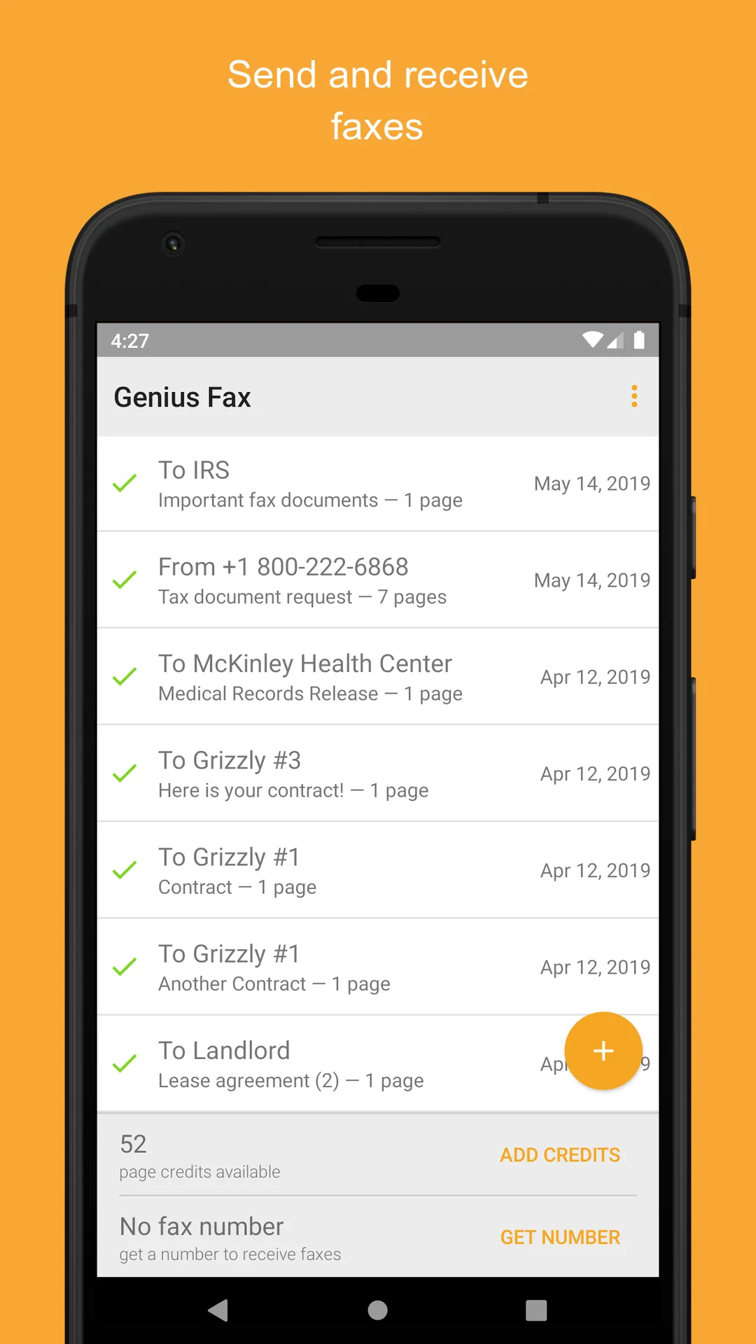 Genius Fax | Indus Appstore | Screenshot