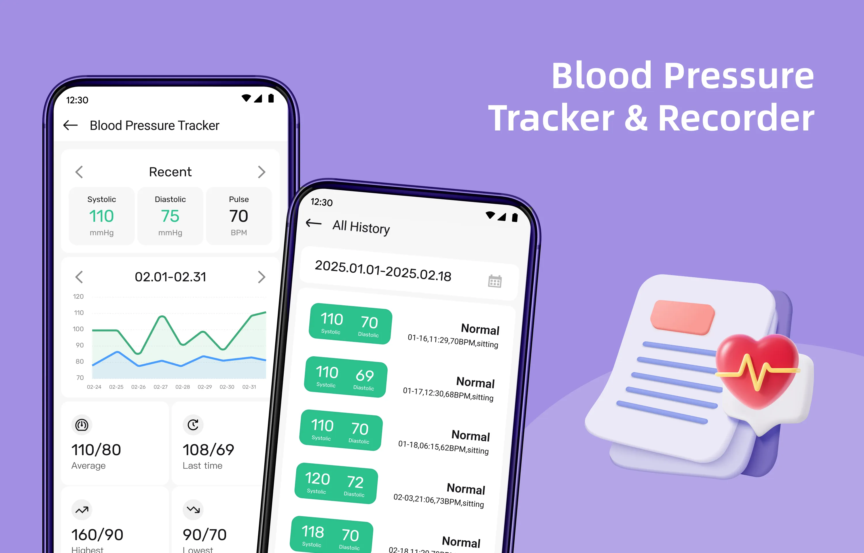 Blood Pressure Log | Indus Appstore | Screenshot