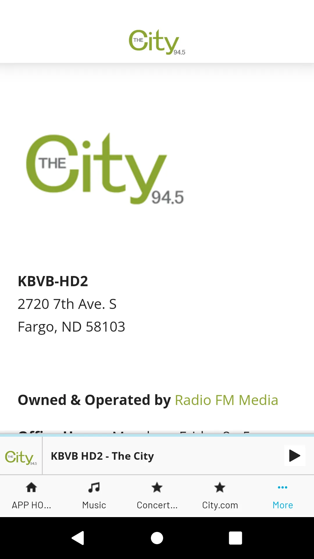 The City 94.5 | Indus Appstore | Screenshot