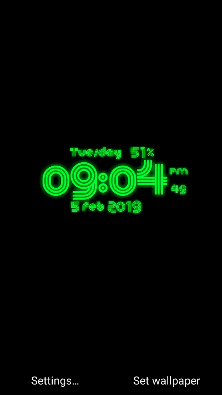 60's Digital Clock Lwp | Indus Appstore | Screenshot