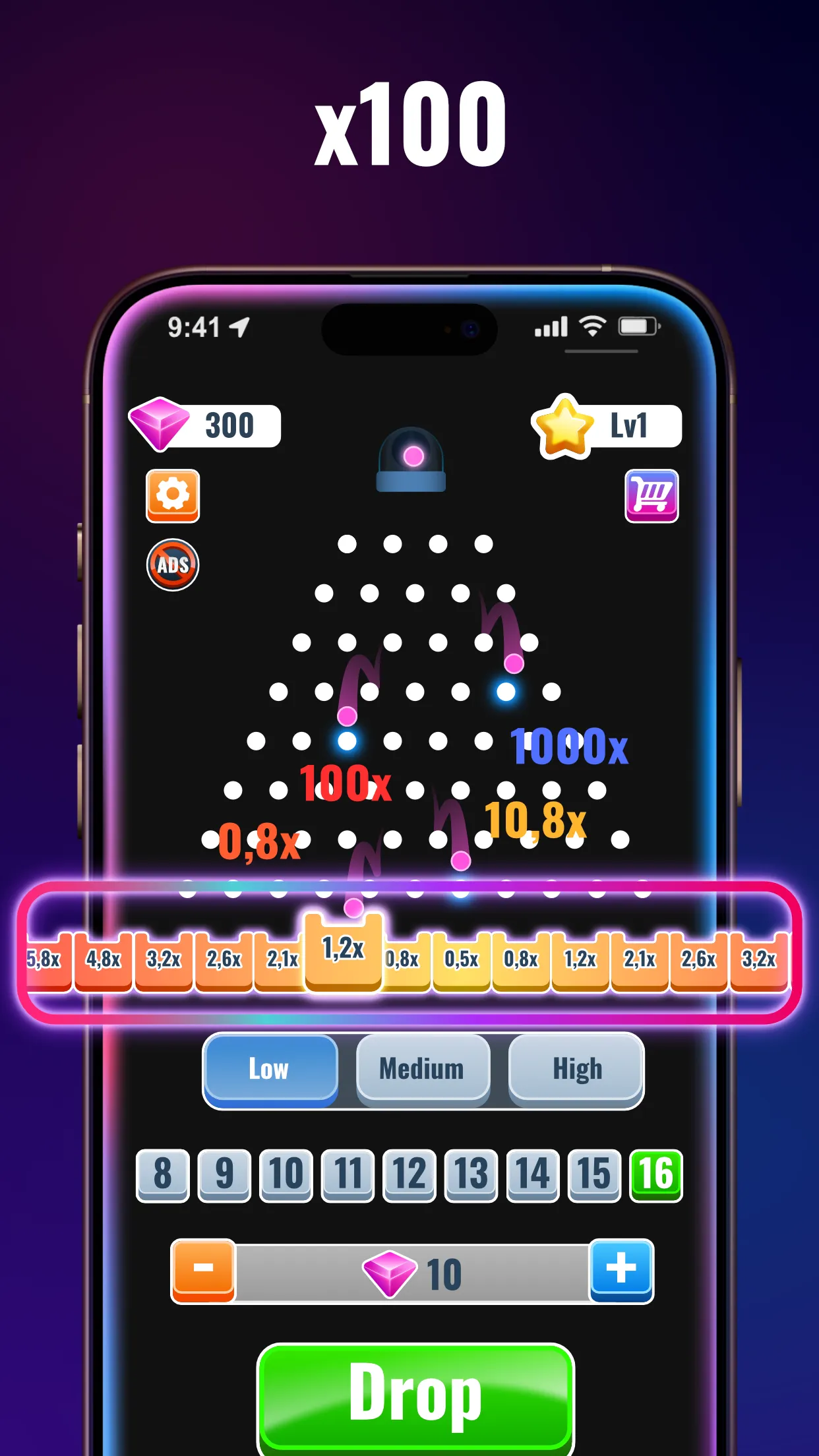 Plinko x100 - Plinko Balls XY | Indus Appstore | Screenshot
