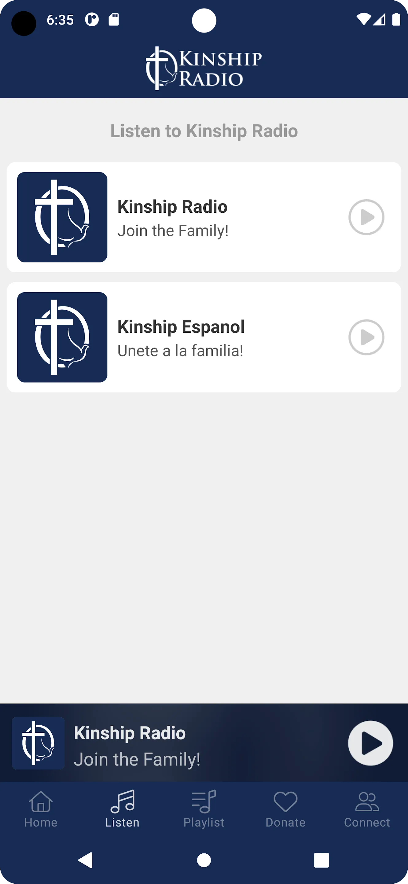 Kinship Radio | Indus Appstore | Screenshot