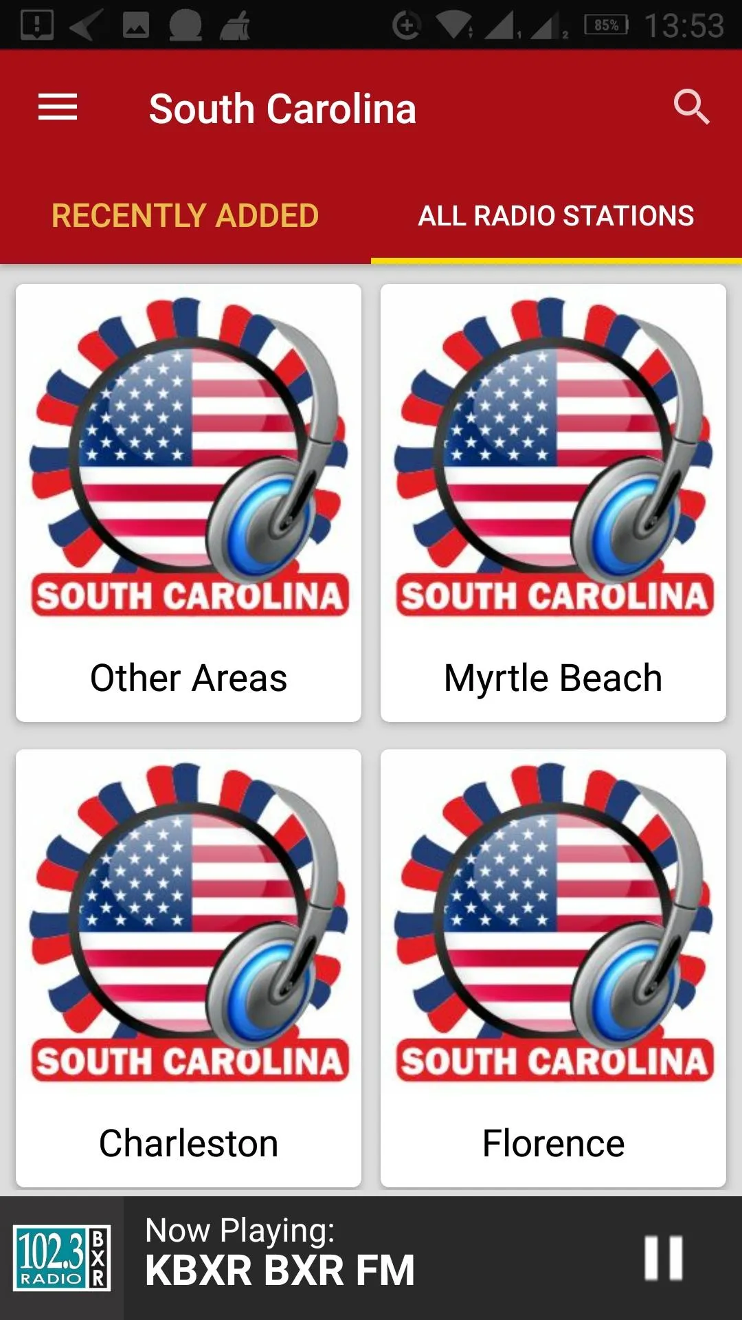 South Carolina Radio Stations | Indus Appstore | Screenshot