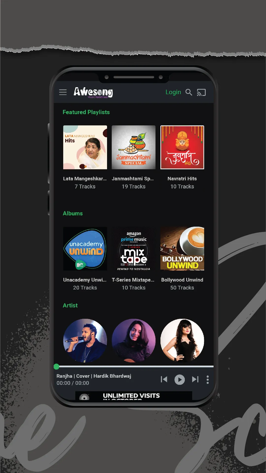 Awesong | Unplugged Cover MP3 | Indus Appstore | Screenshot