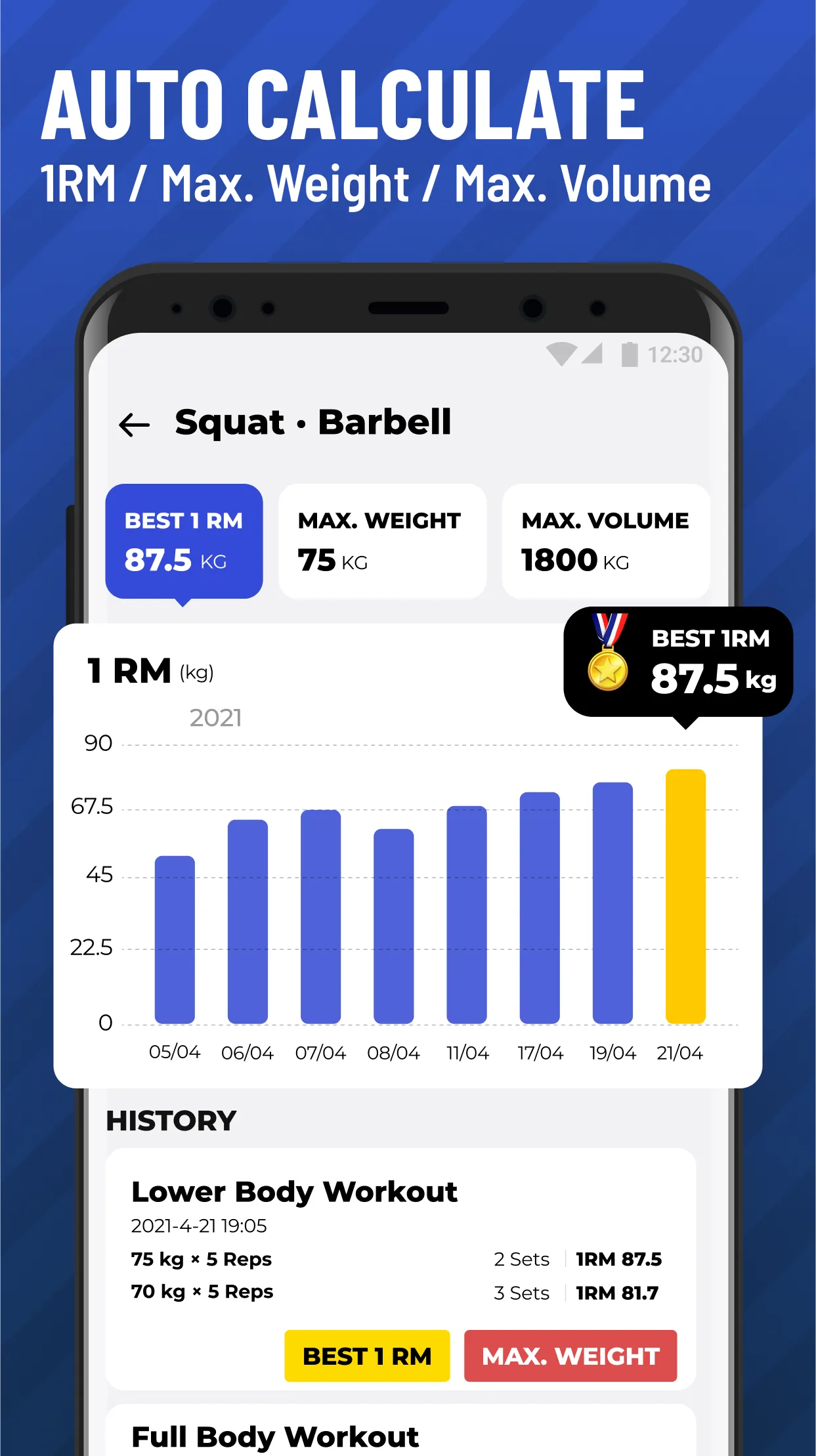 Gym Workout Tracker: Gym Log | Indus Appstore | Screenshot