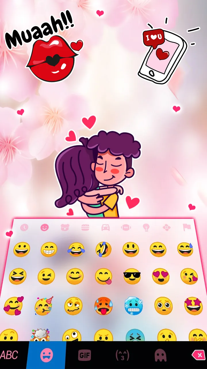 Sakura Love Hug Themes | Indus Appstore | Screenshot