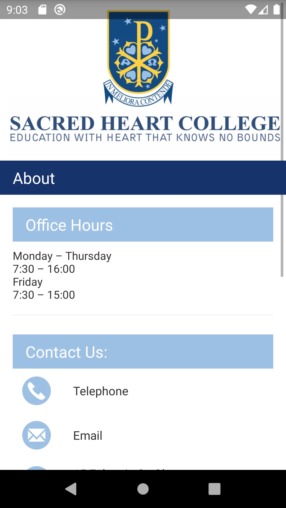 Sacred Heart College (ZA) | Indus Appstore | Screenshot