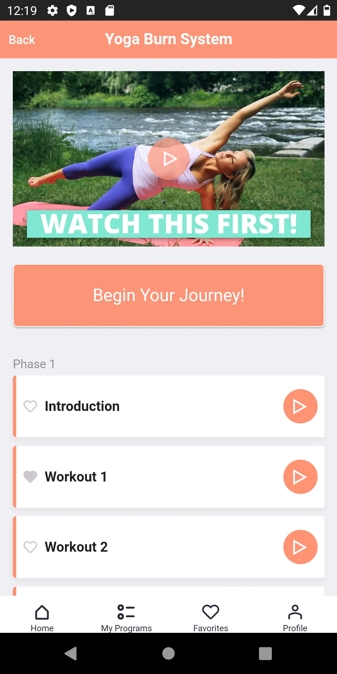 Yoga Burn App | Indus Appstore | Screenshot