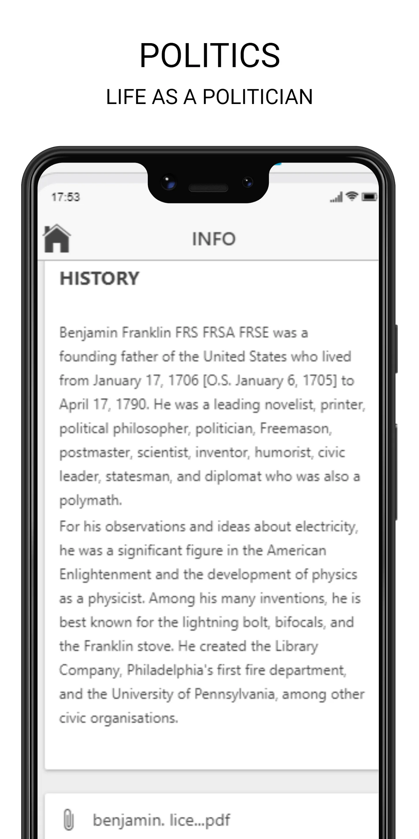 BENJAMIN FRANKLIN Play Books | Indus Appstore | Screenshot