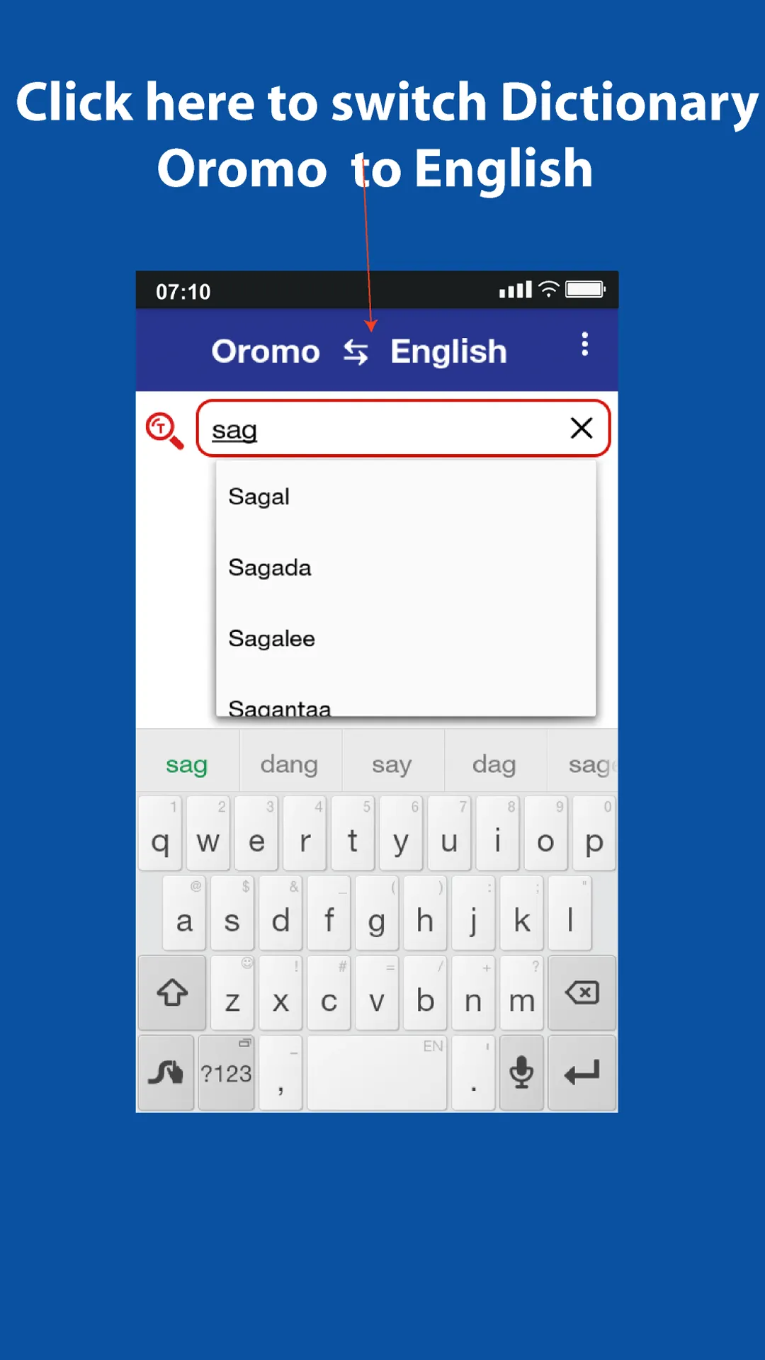 English Afaan Oromo Dictionary | Indus Appstore | Screenshot