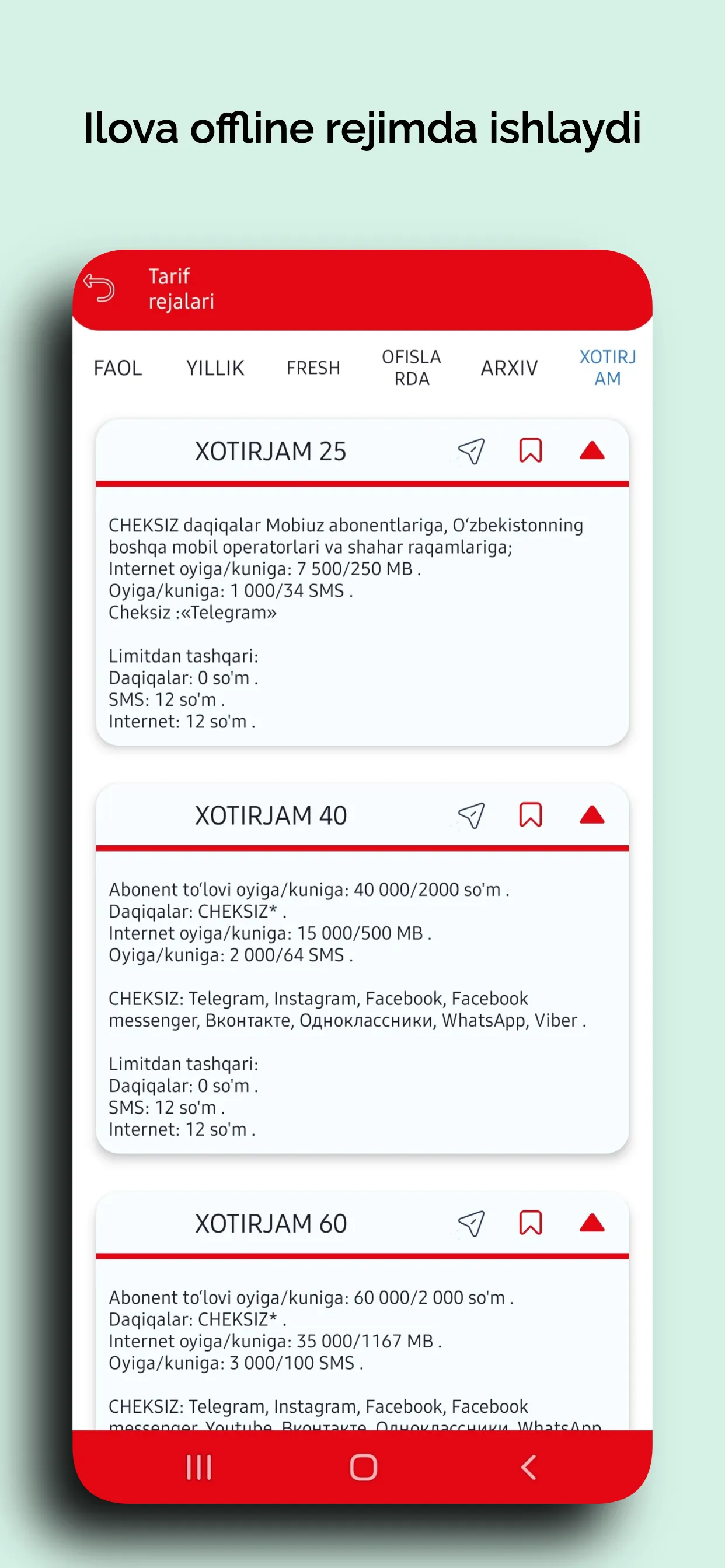 Mobiuz (UMS) USSD kodlar | Indus Appstore | Screenshot