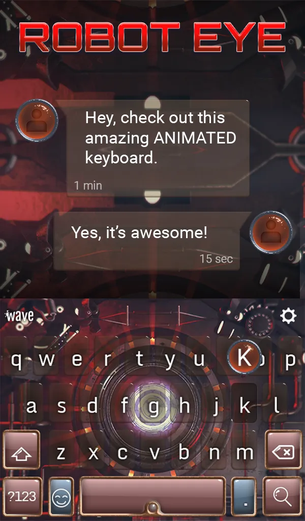 Robot Eye Keyboard & Wallpaper | Indus Appstore | Screenshot