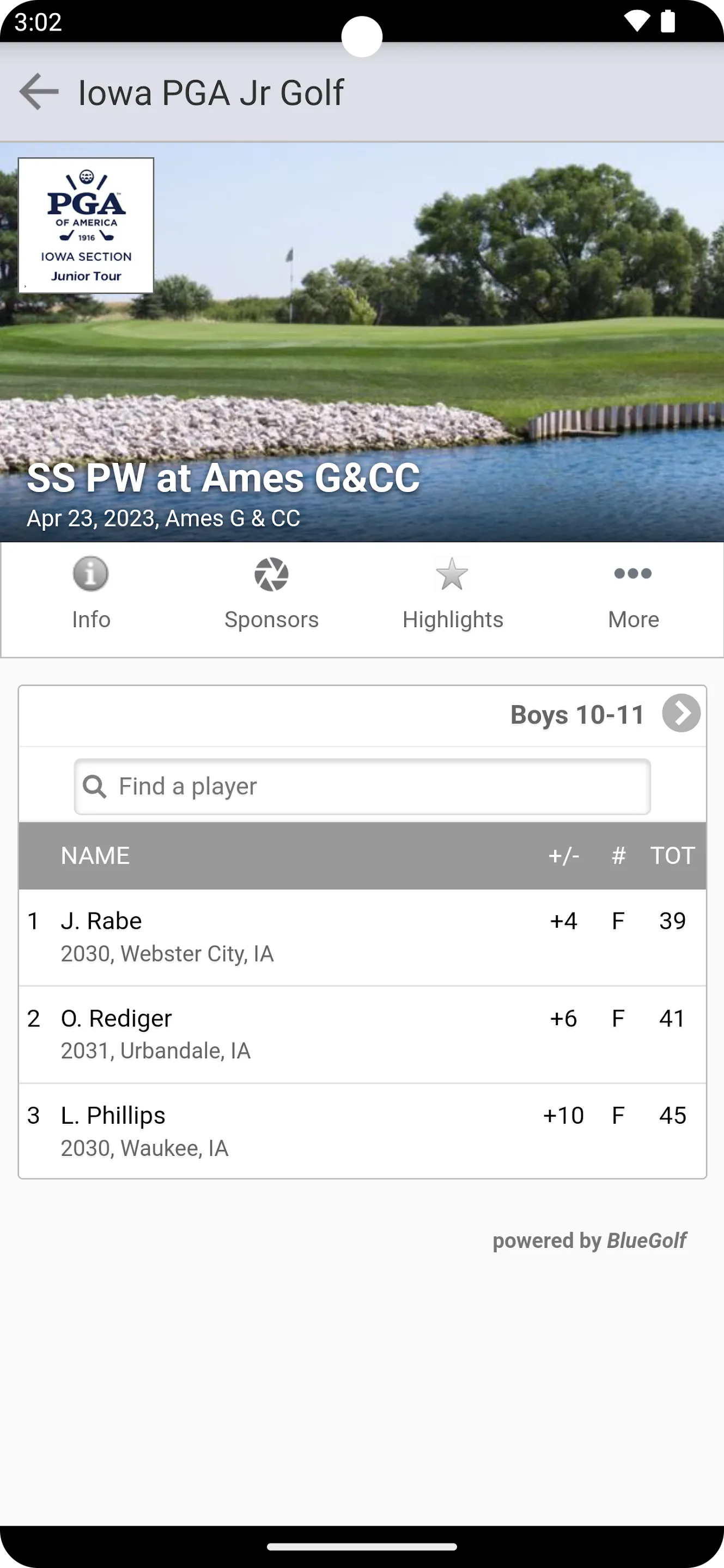 Iowa PGA Jr Golf | Indus Appstore | Screenshot