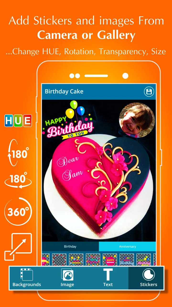 Name Photo on Birthday Cake | Indus Appstore | Screenshot