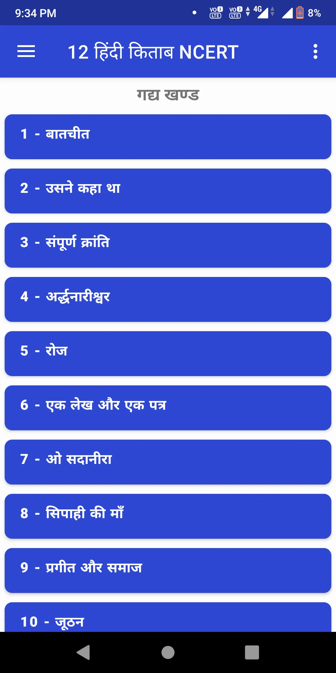 12 Hindi Book NCERT | Indus Appstore | Screenshot