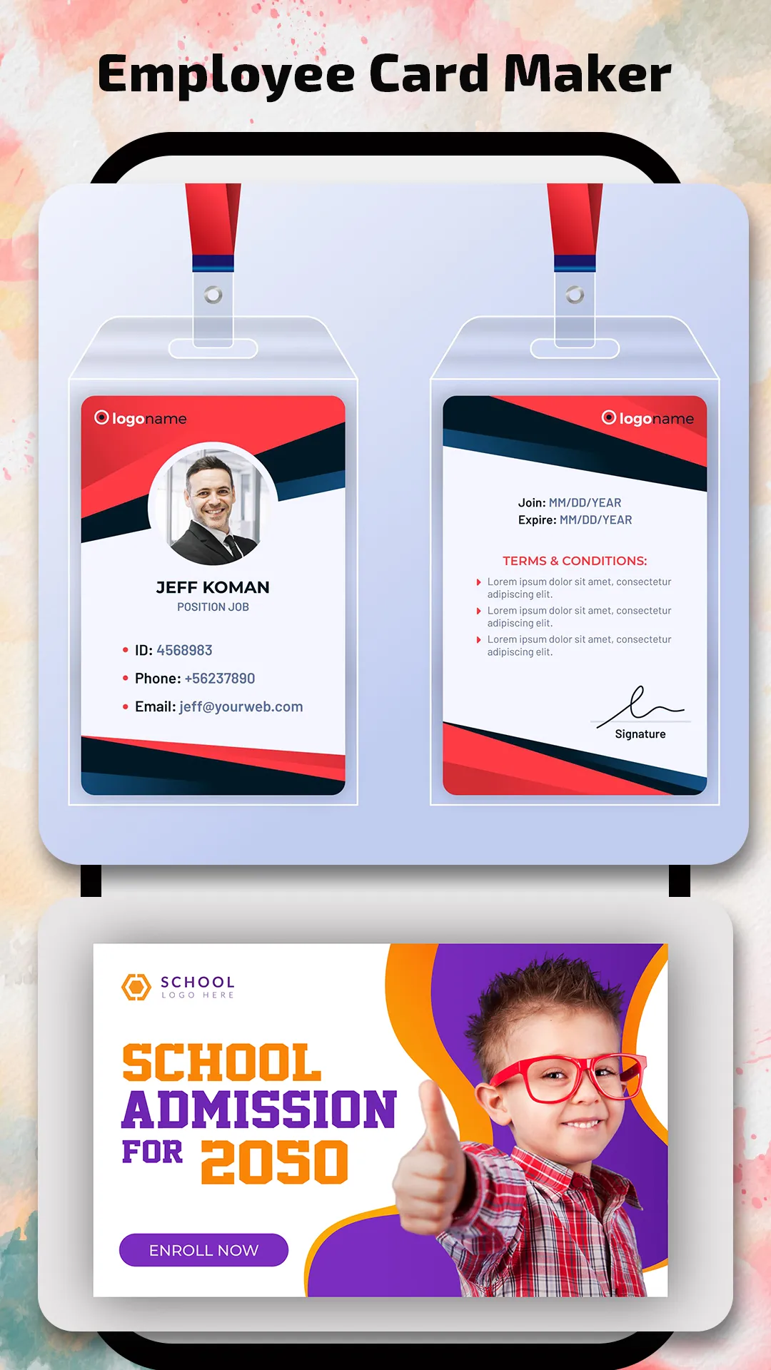 Employee Card Maker | Indus Appstore | Screenshot