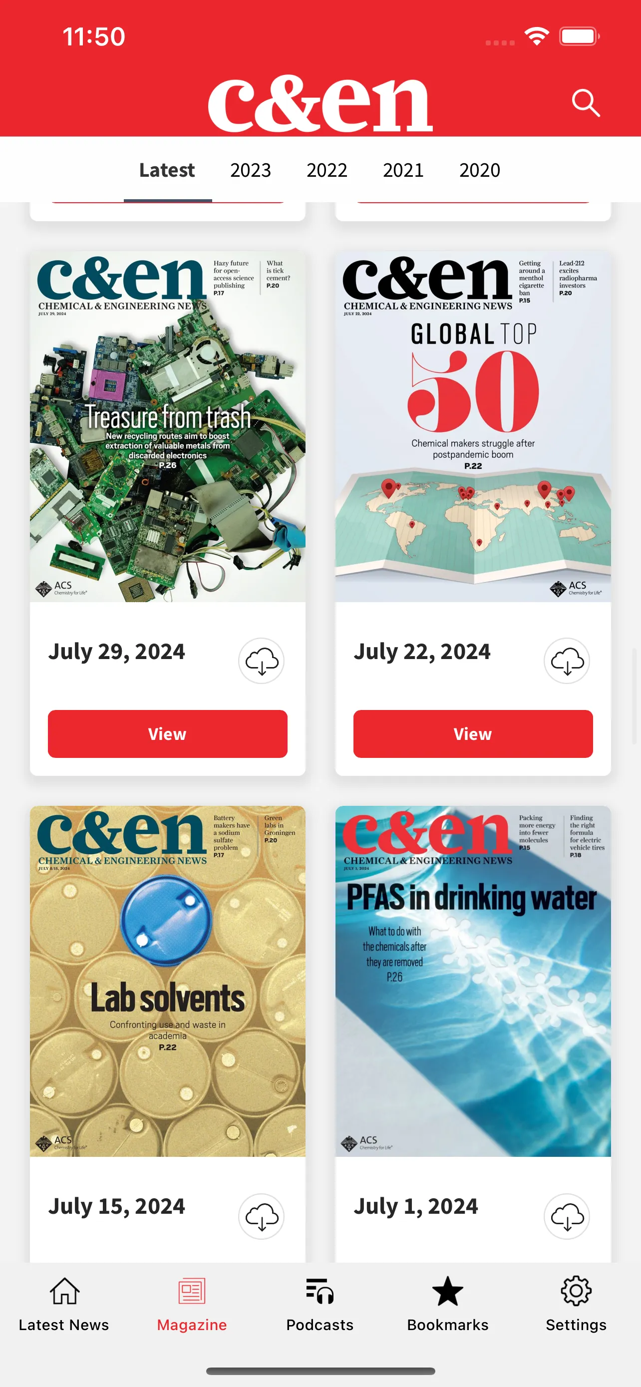 Chemistry News by C&EN | Indus Appstore | Screenshot