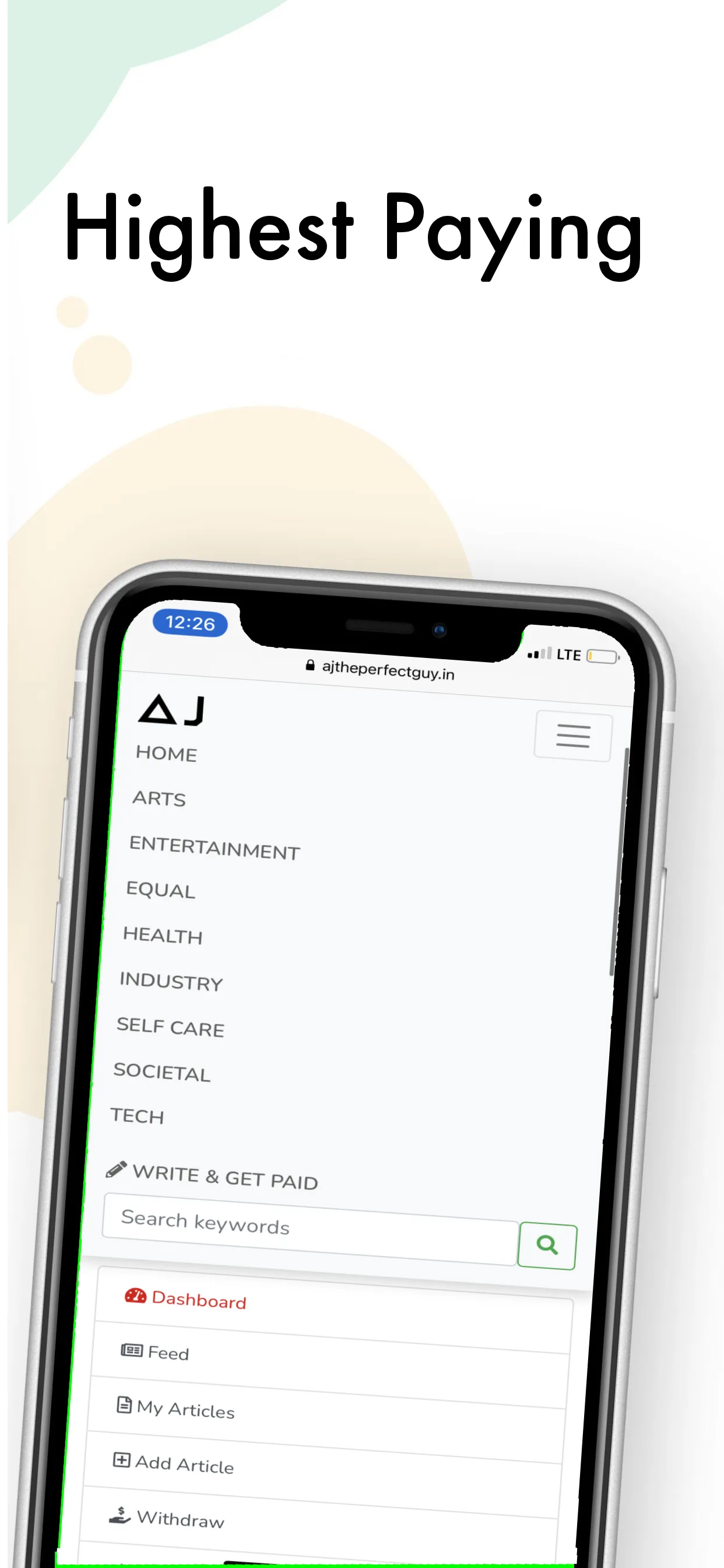 AJ Blog - write read get paid | Indus Appstore | Screenshot