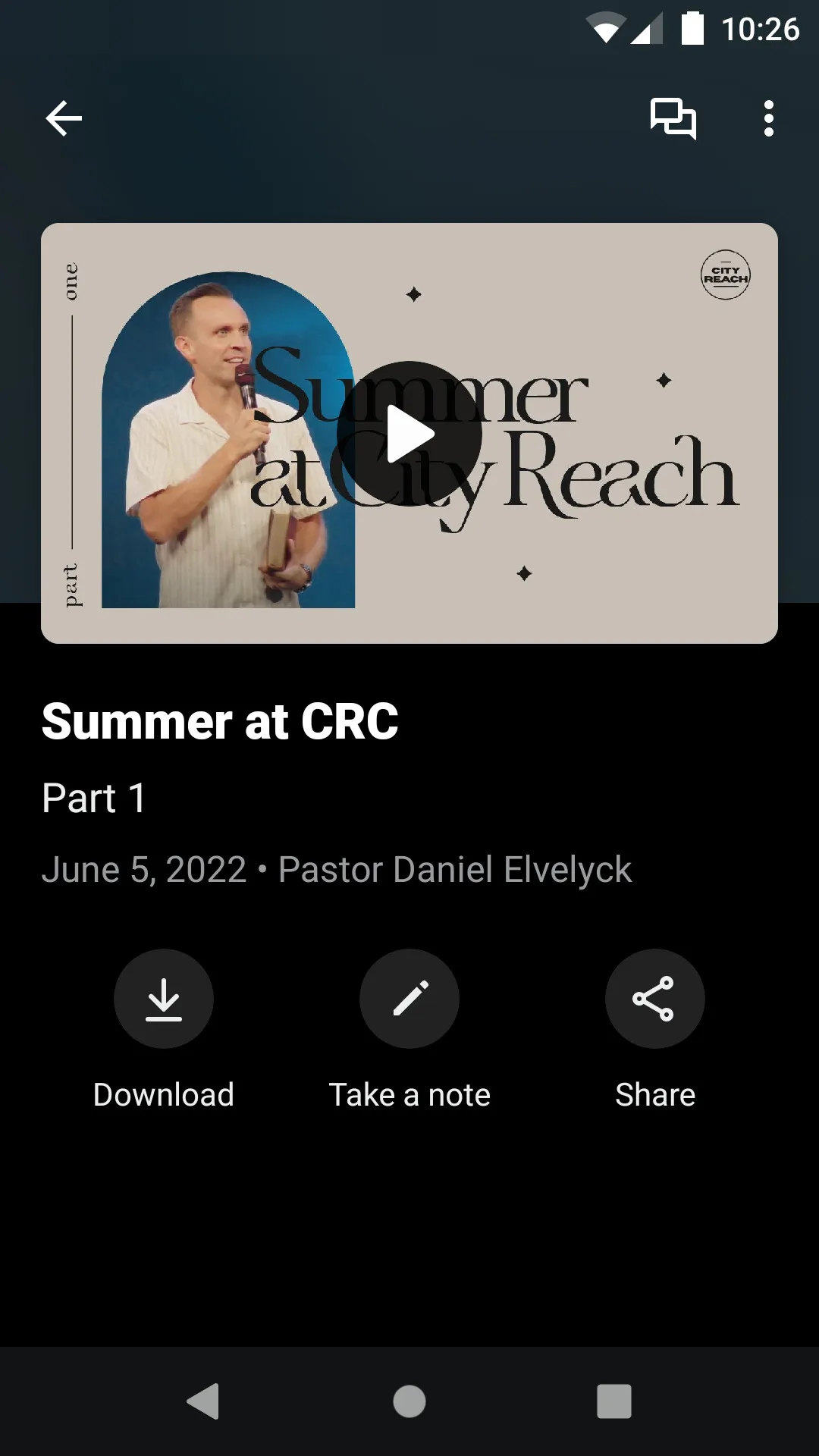 City Reach Church | Indus Appstore | Screenshot