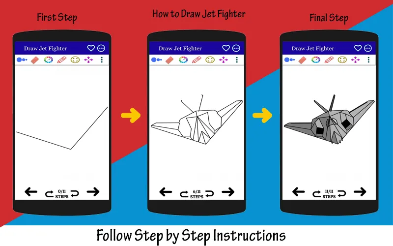 How to Draw Fighter Aircraft | Indus Appstore | Screenshot