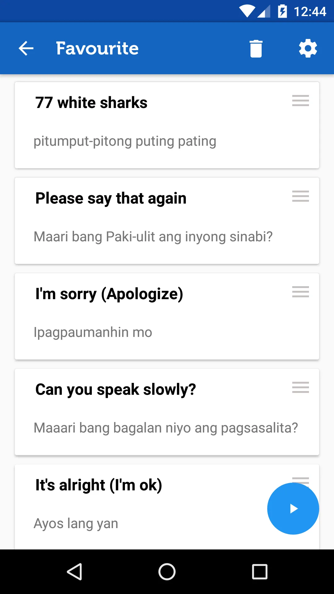 Learn Tagalog Phrasebook Pro | Indus Appstore | Screenshot