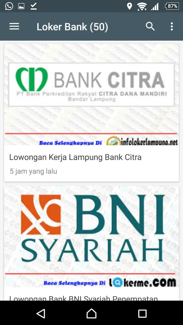 Lowongan Kerja Semarang | Indus Appstore | Screenshot