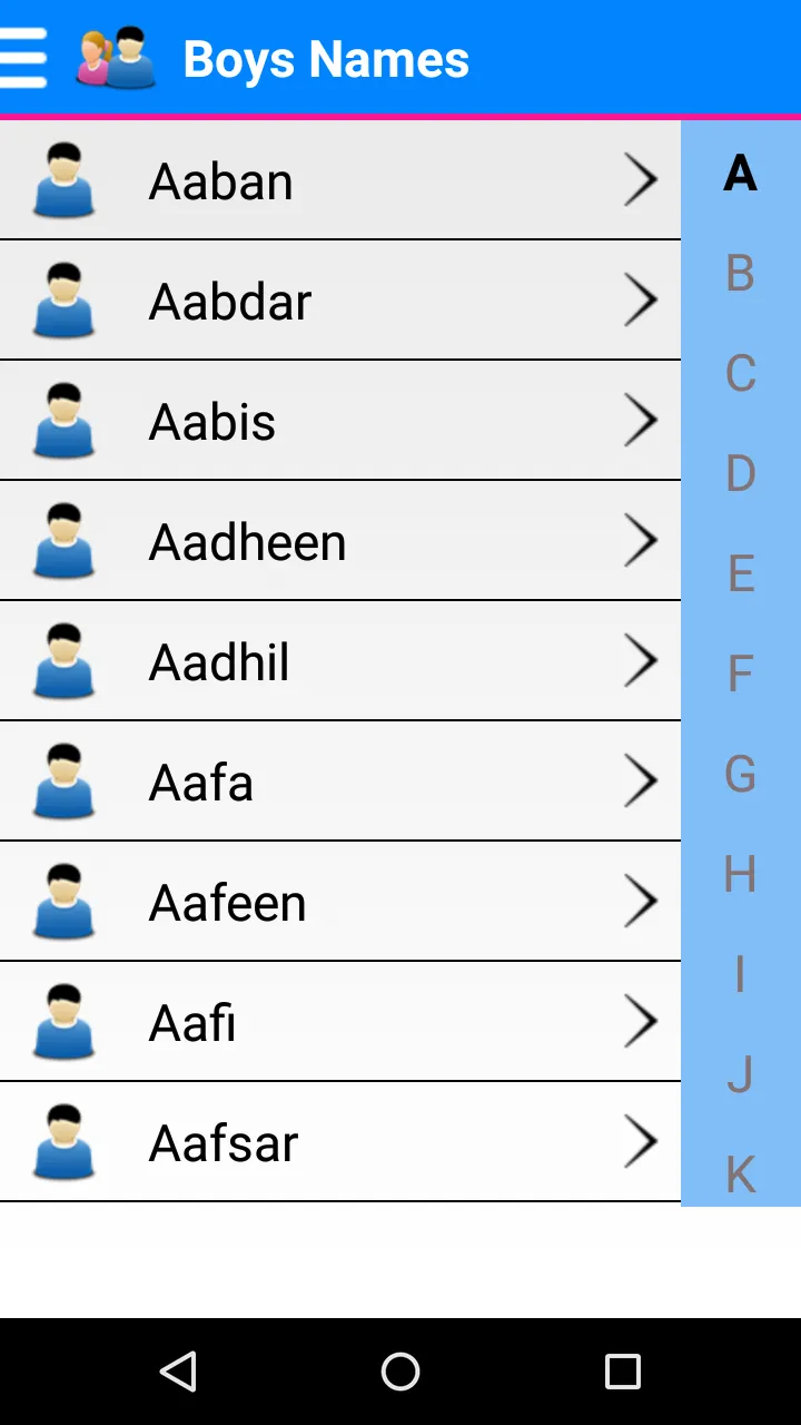 Pakistani Islamic Urdu Names | Indus Appstore | Screenshot