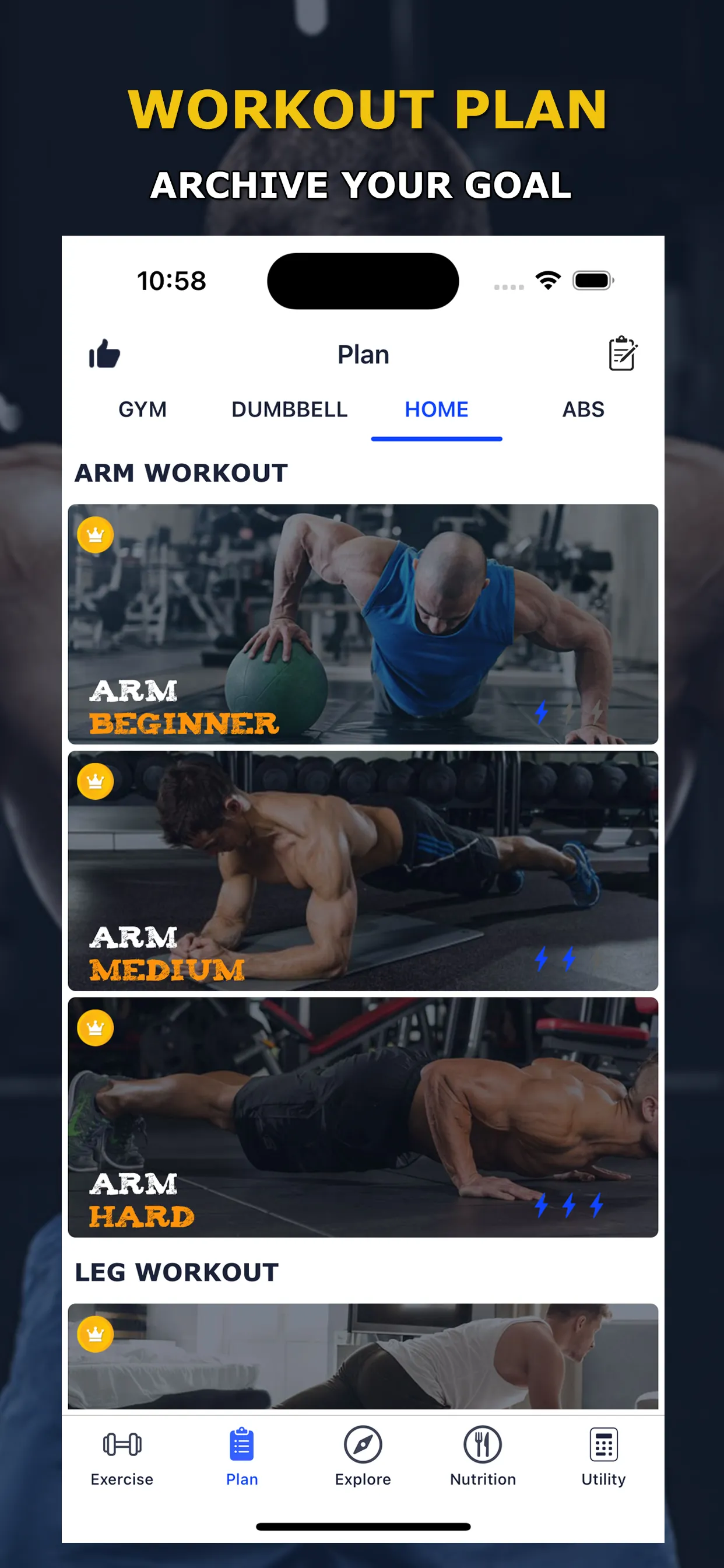 Gym Home Workout: Bodybuidling | Indus Appstore | Screenshot