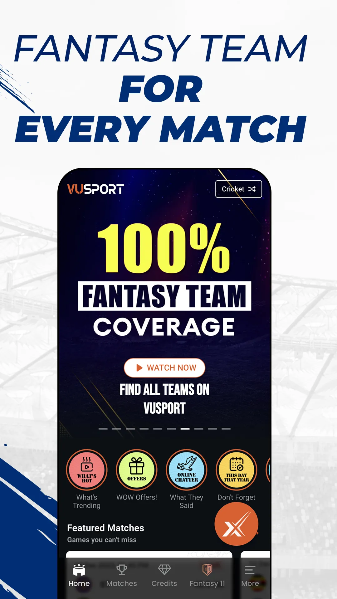 VUSport: Live Cricket & Stats | Indus Appstore | Screenshot