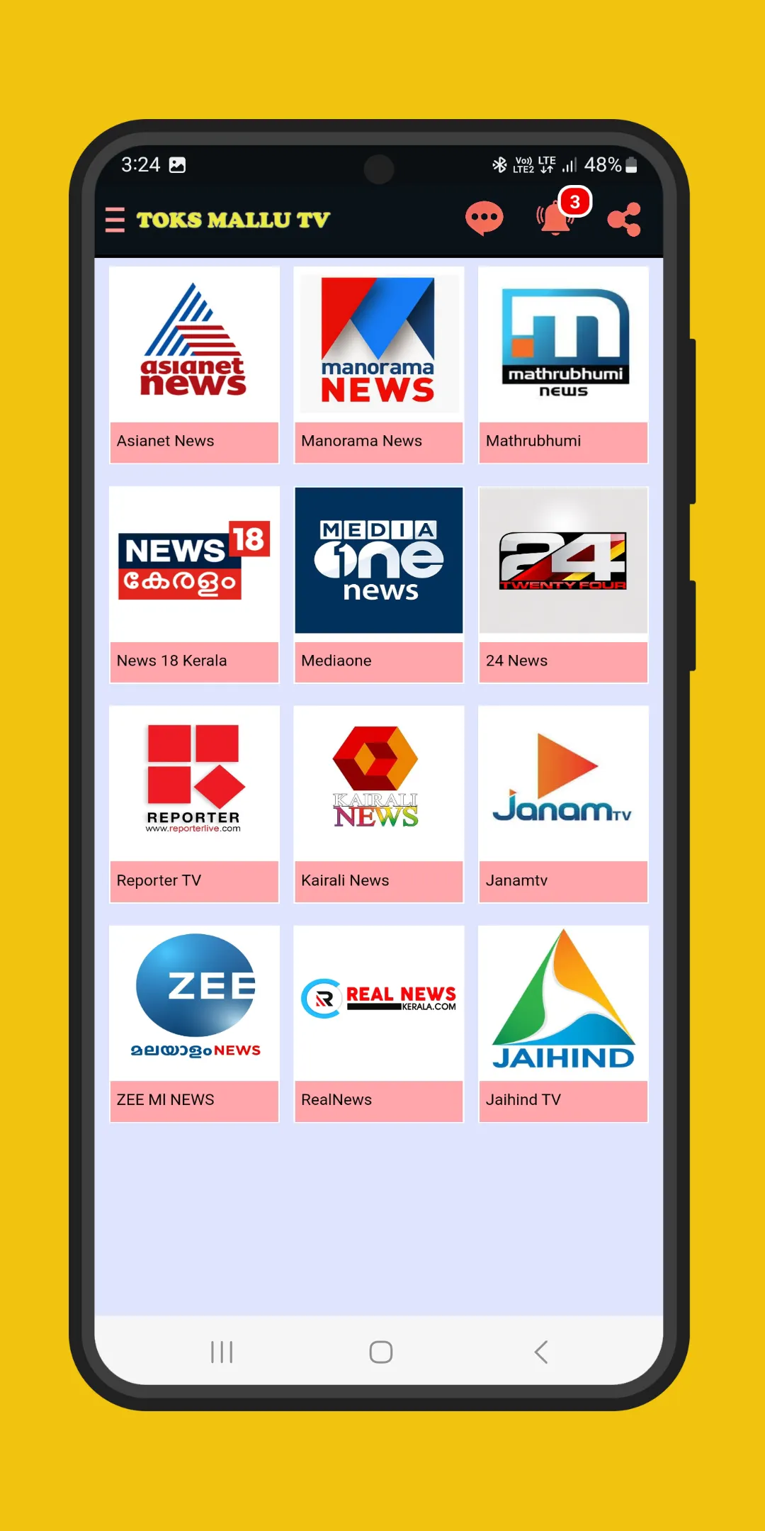 Toks Live TV Malayalam Channel | Indus Appstore | Screenshot