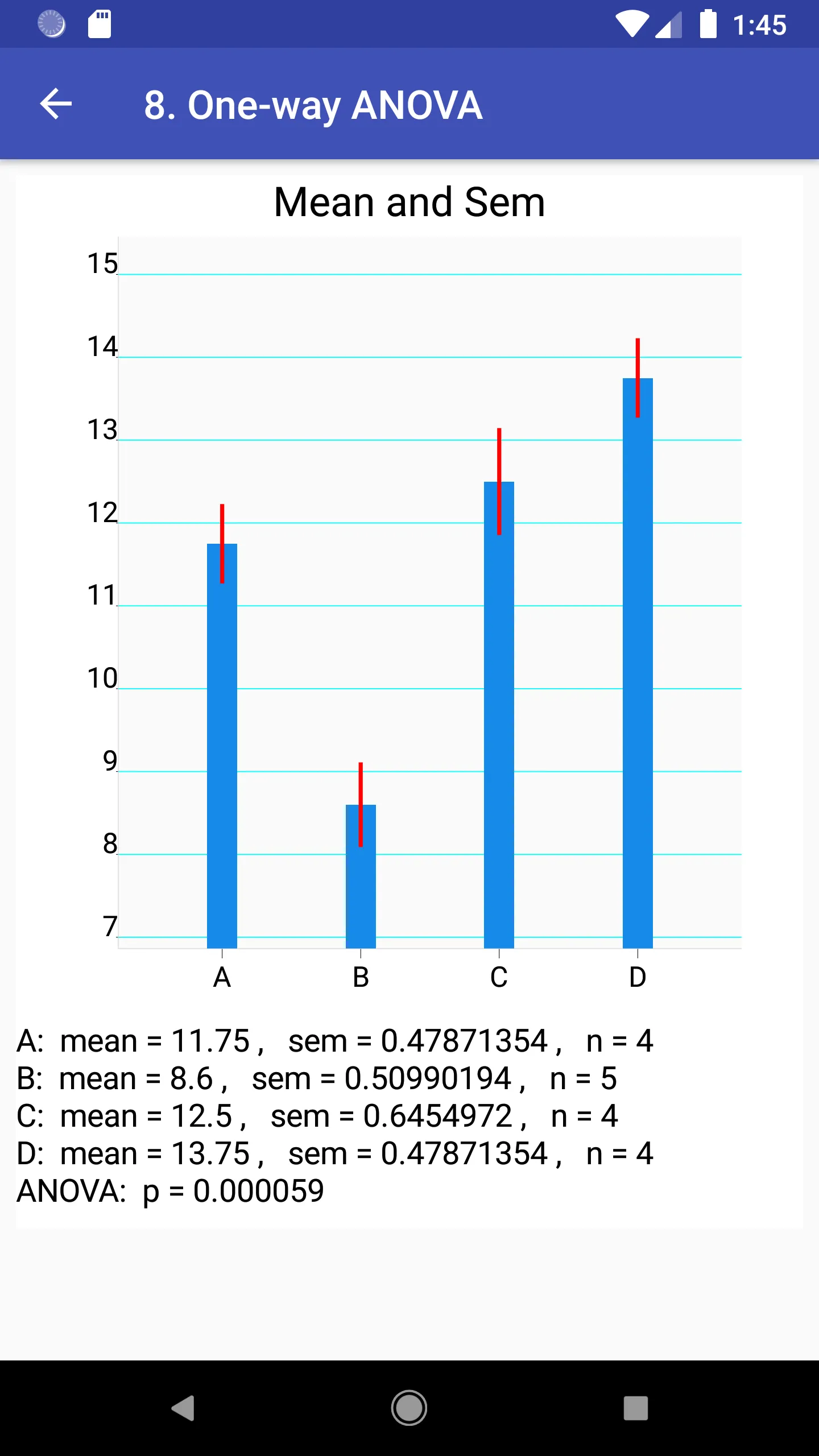 Stats Tester,  Easy statistics | Indus Appstore | Screenshot