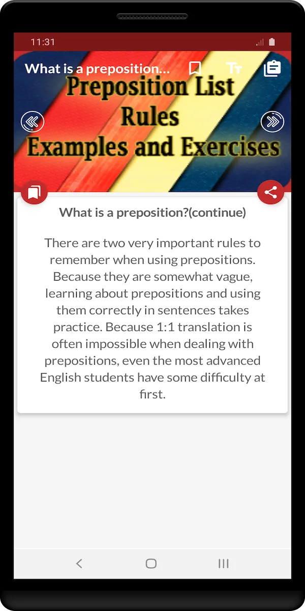 Preposition Rules Examples | Indus Appstore | Screenshot