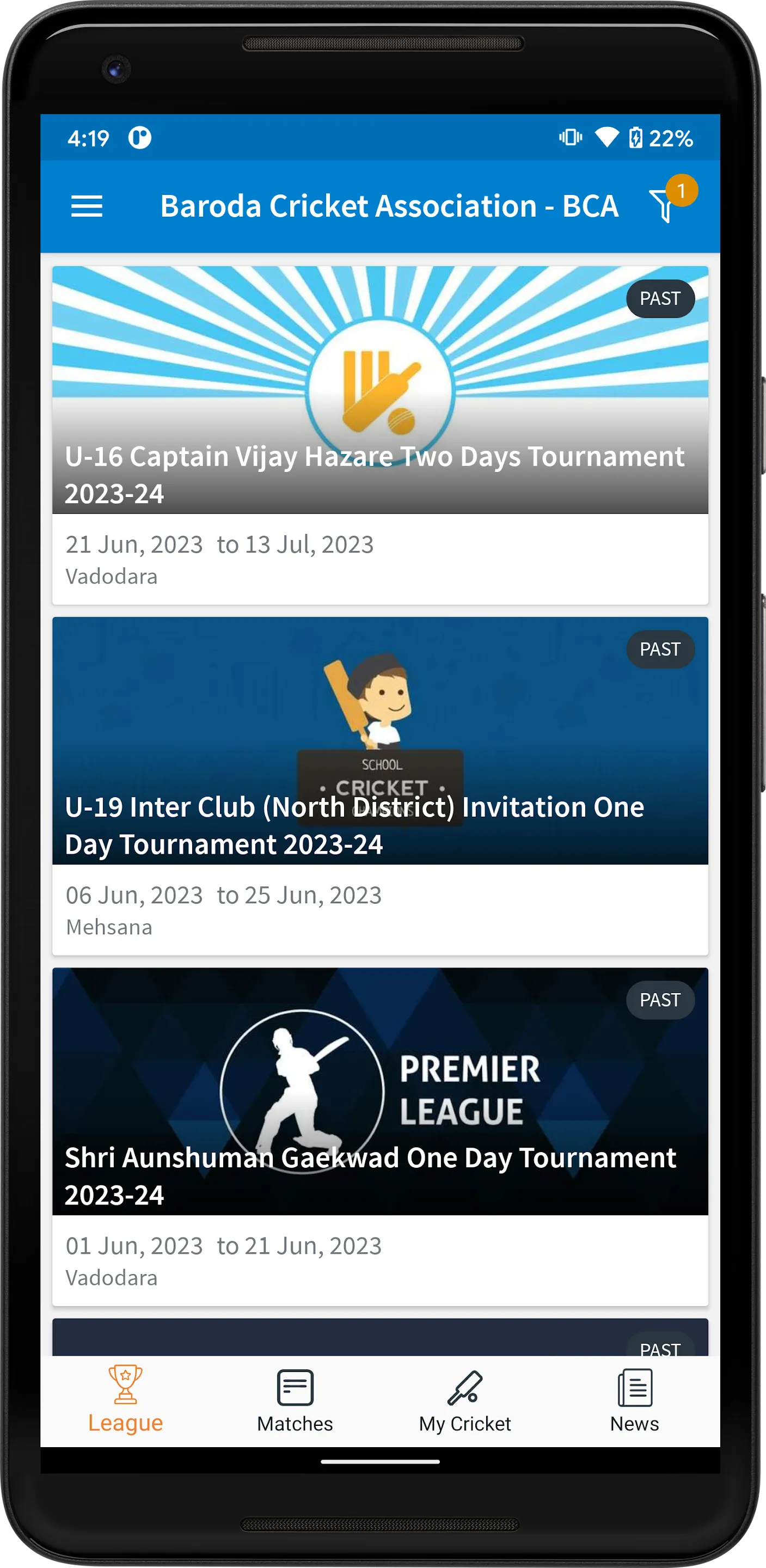 Baroda Cricket Association-BCA | Indus Appstore | Screenshot