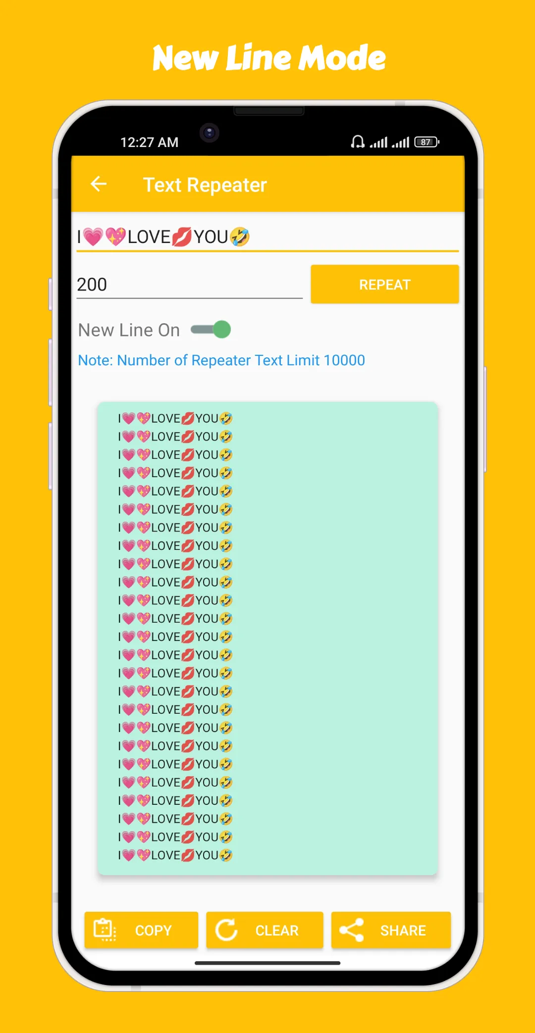 Text Repeater : Text Bomber | Indus Appstore | Screenshot