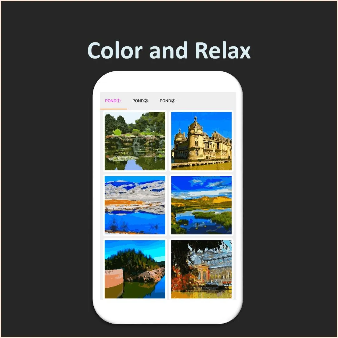 Color by Number - pond | Indus Appstore | Screenshot