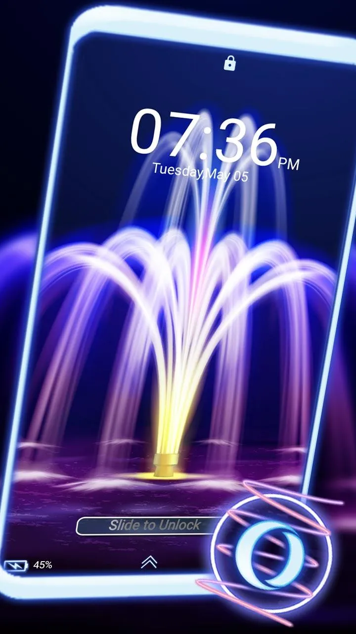 Neon Fountain Light Theme | Indus Appstore | Screenshot