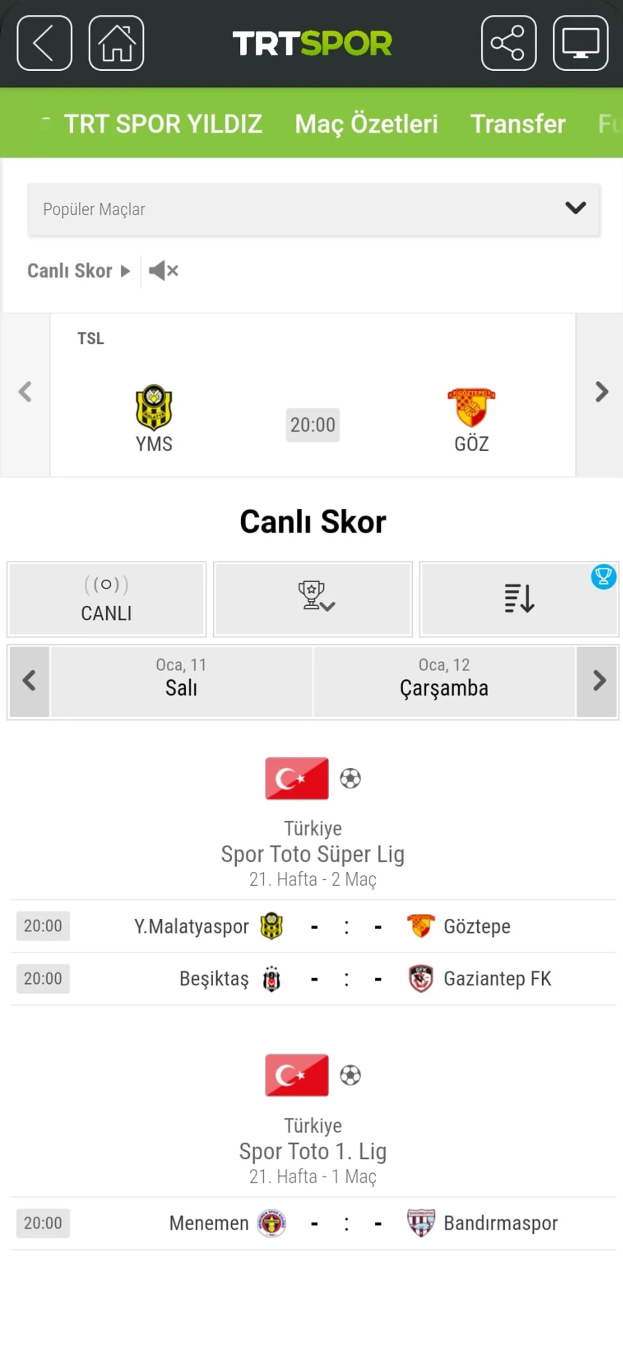 TRT Spor | Indus Appstore | Screenshot