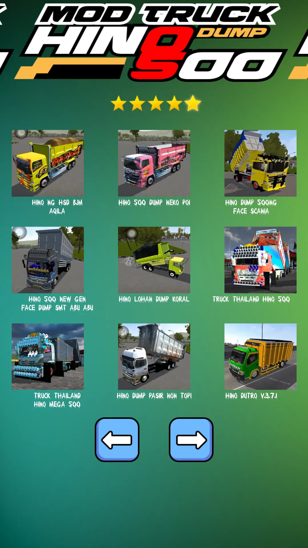 Mod Truck Hina 500 Dump | Indus Appstore | Screenshot