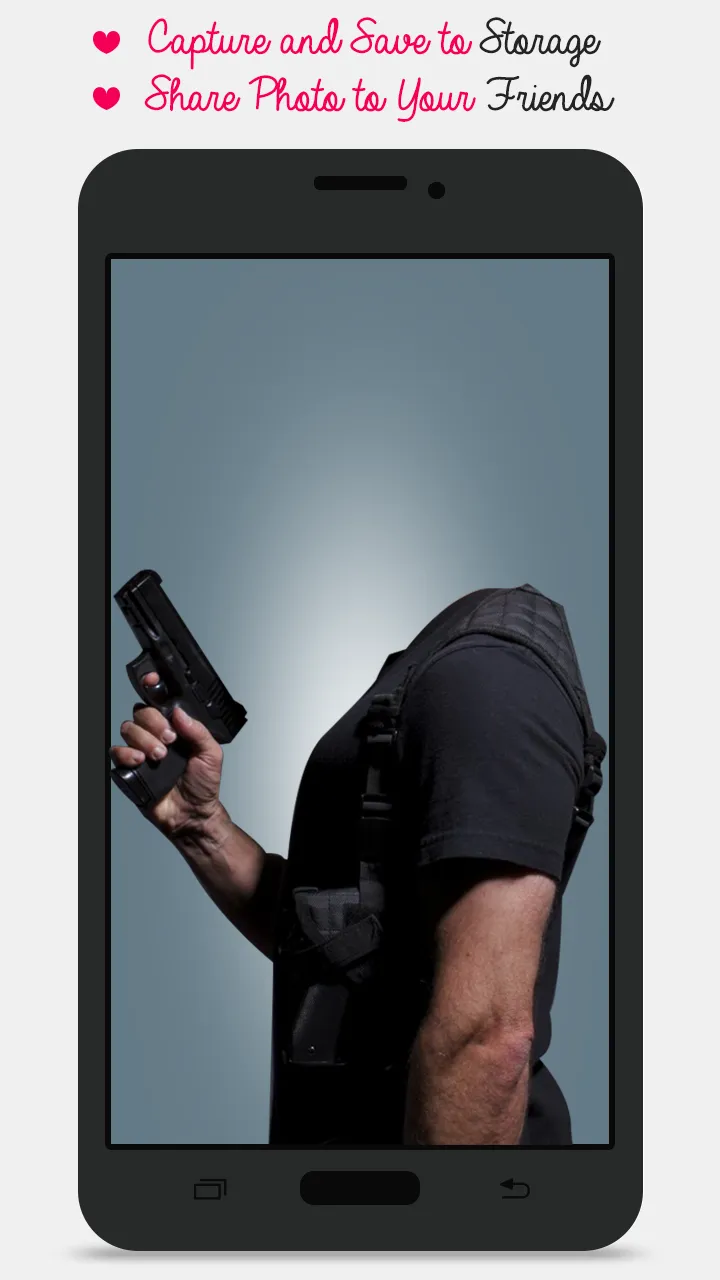 Gun Man Photo Montage | Indus Appstore | Screenshot