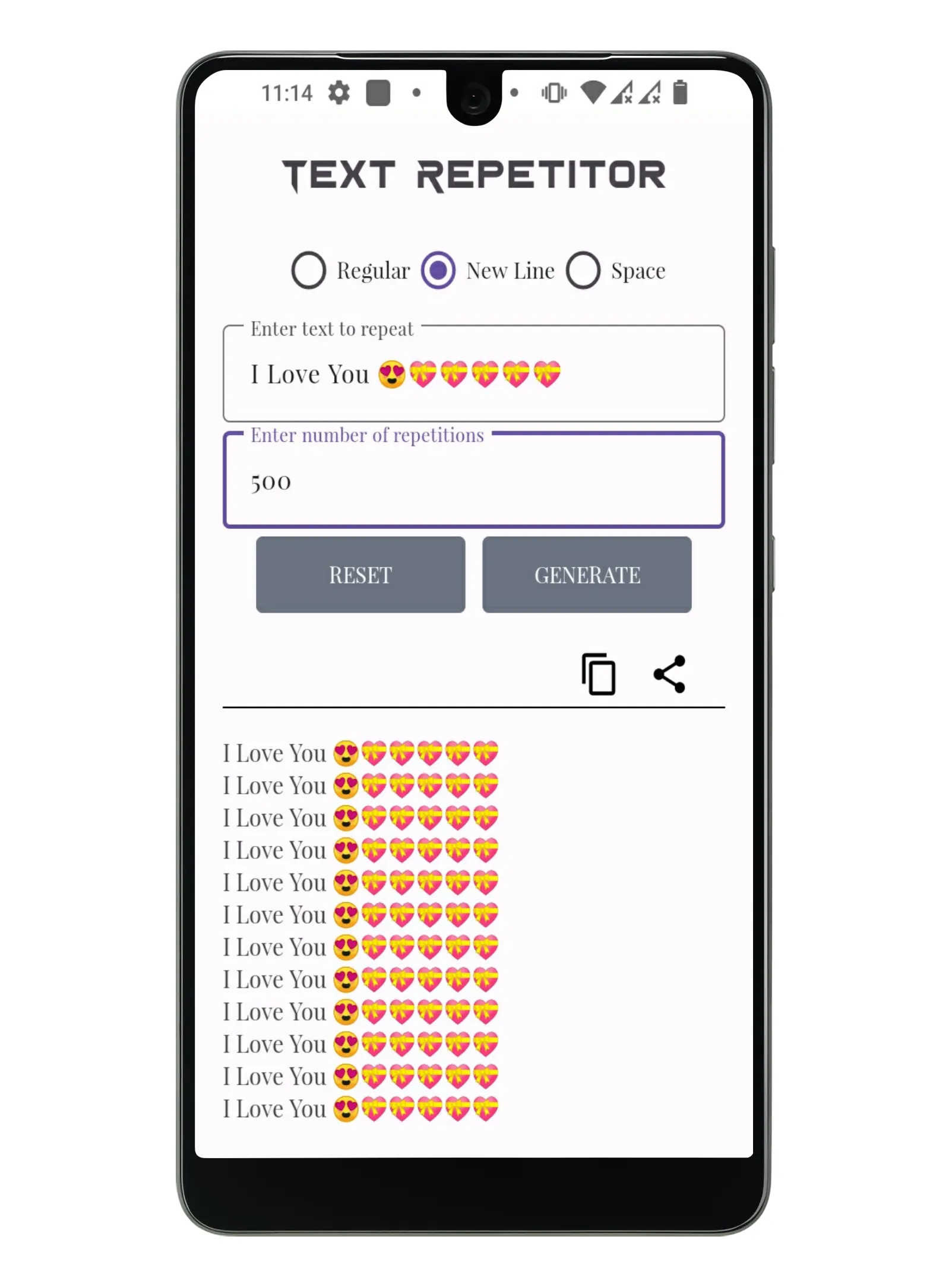 Text Repeater- Repeat Text 20K | Indus Appstore | Screenshot