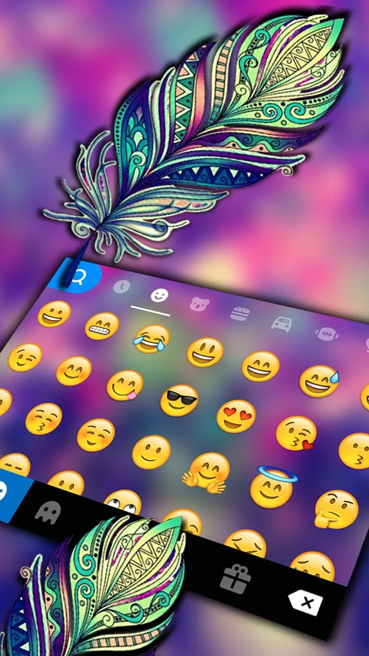 Galaxy Feather Keyboard Theme | Indus Appstore | Screenshot