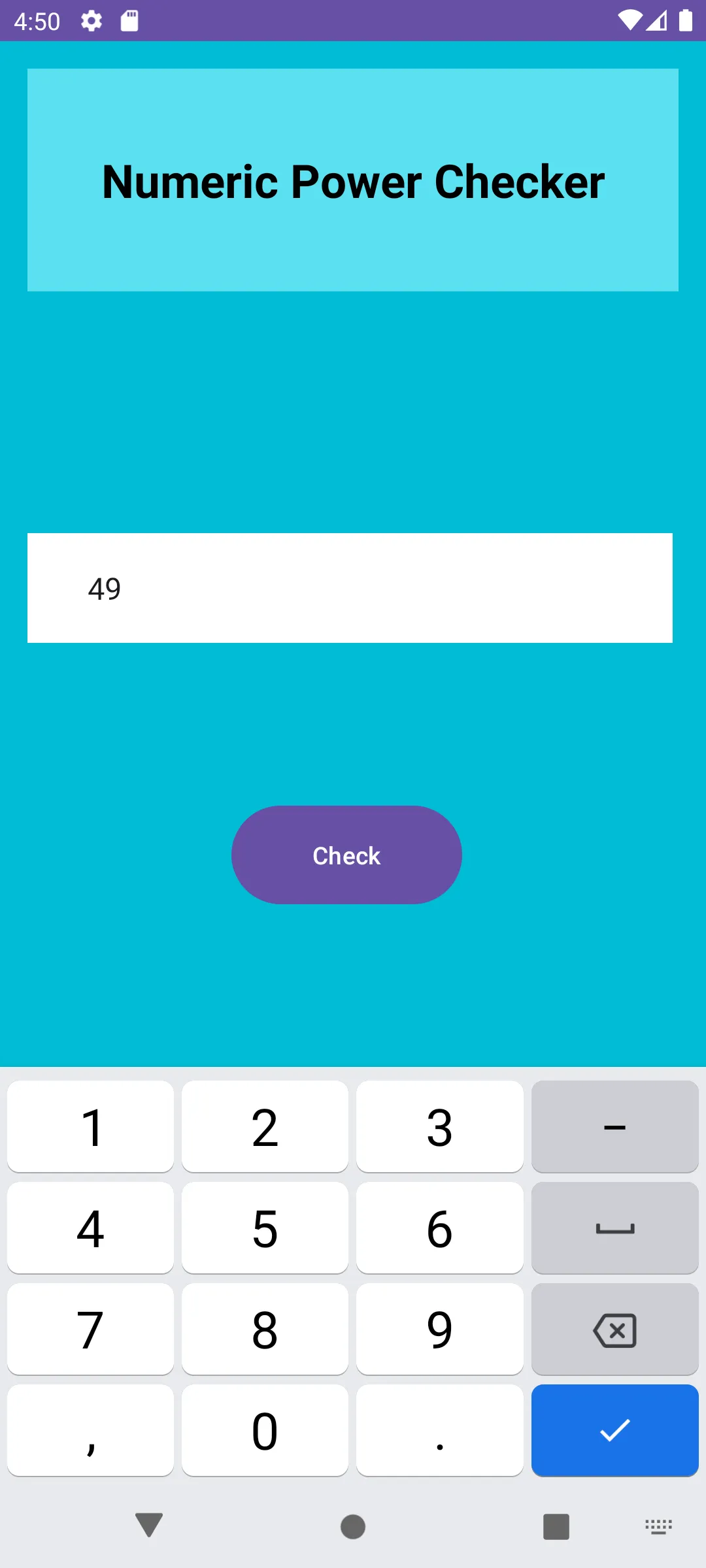 Numeric Power Checker | Indus Appstore | Screenshot