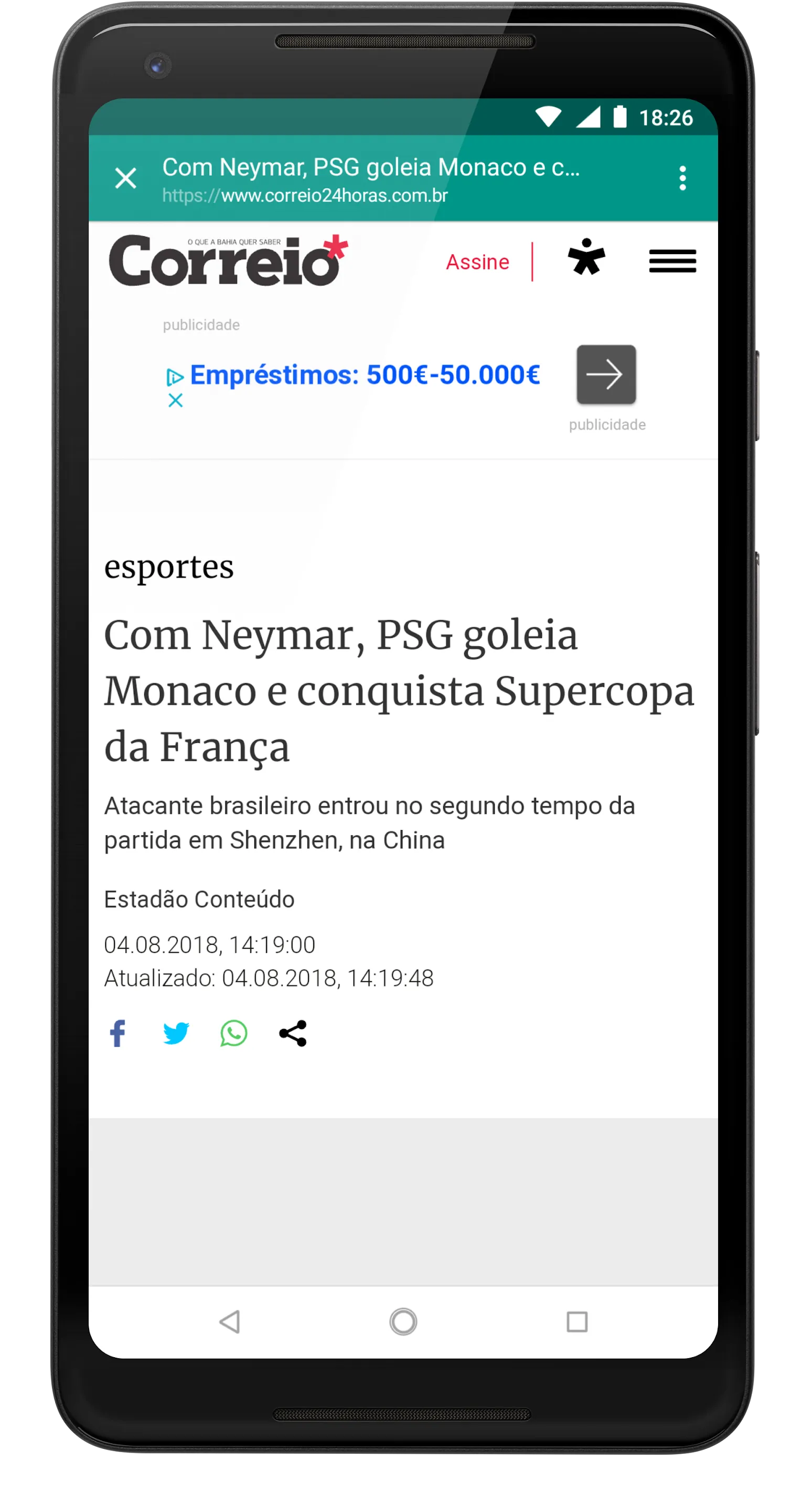 Informação ao Minuto | Indus Appstore | Screenshot