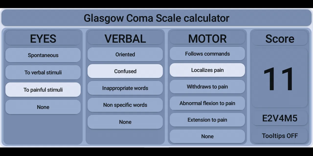 Glasgow Coma Scale | Indus Appstore | Screenshot