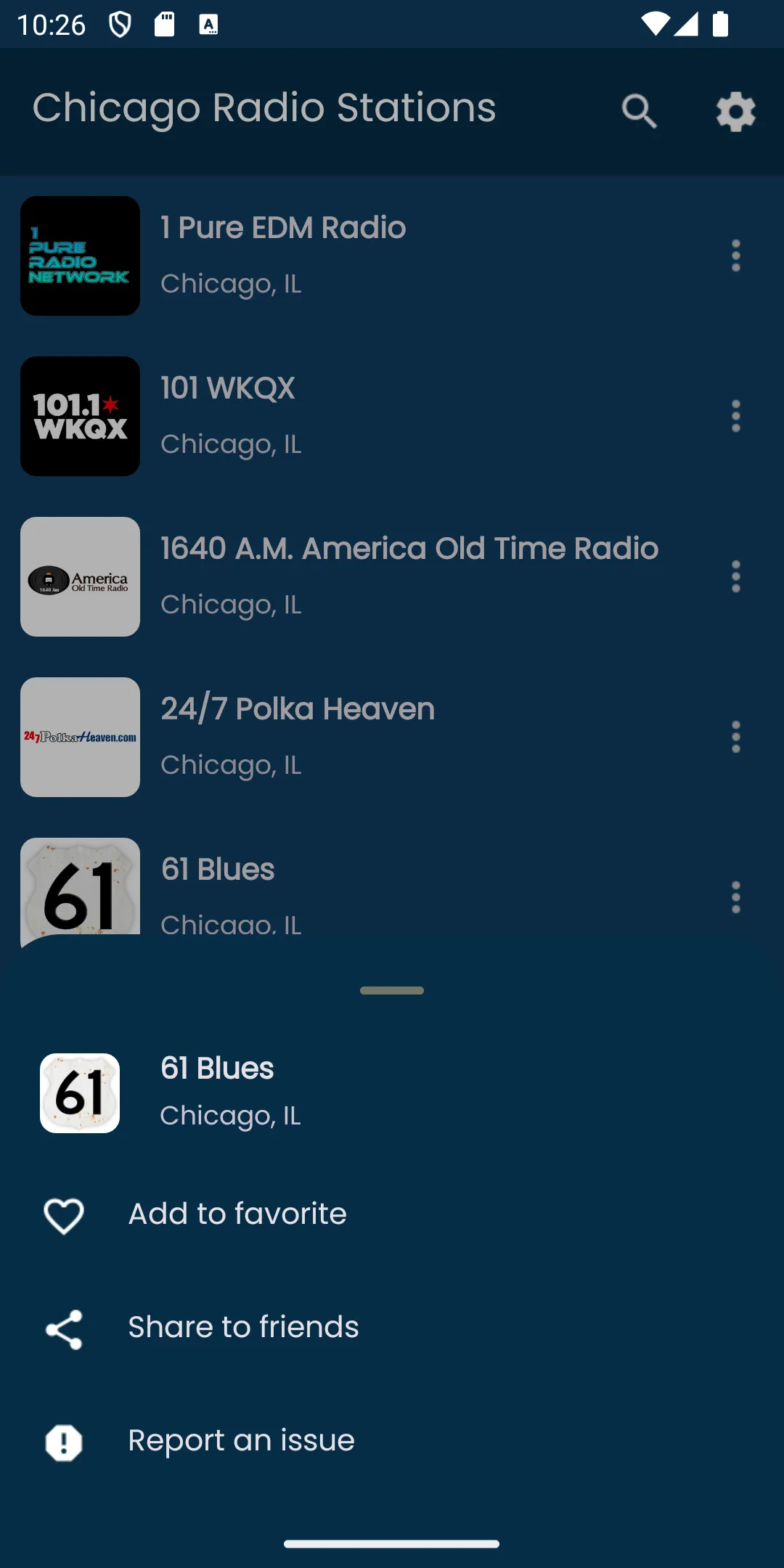 Radios from Chicago | Indus Appstore | Screenshot