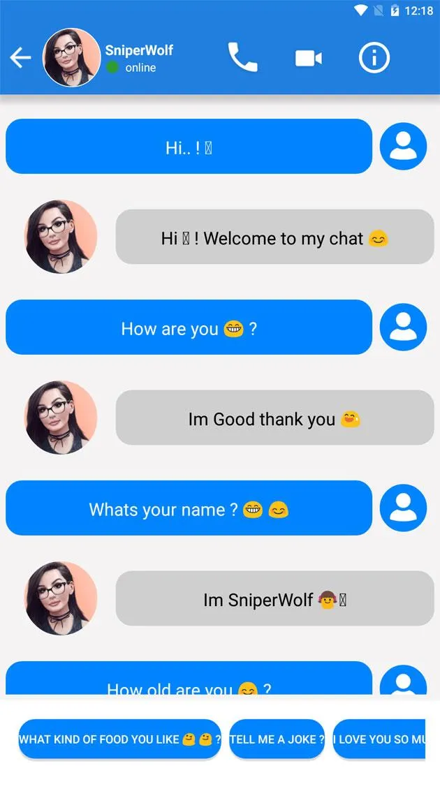 SniperWolf Fake Call | Indus Appstore | Screenshot