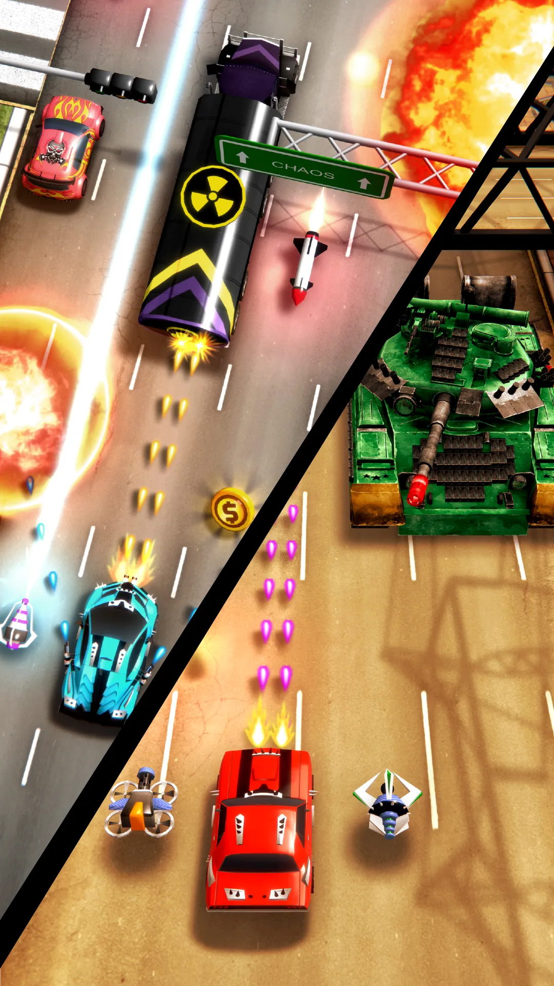 Chaos Road: Combat Car Racing | Indus Appstore | Screenshot