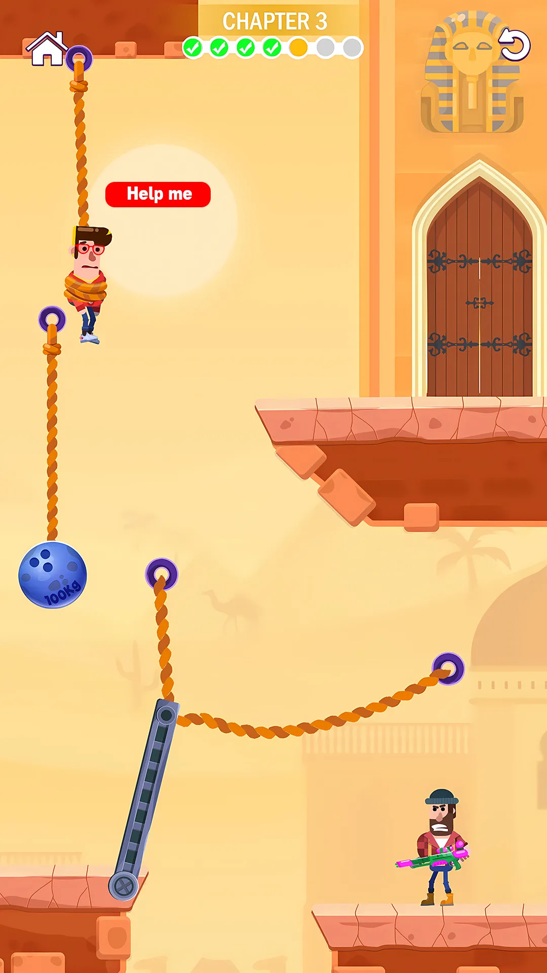 Boy Rescue Rope Cut Puzzle | Indus Appstore | Screenshot