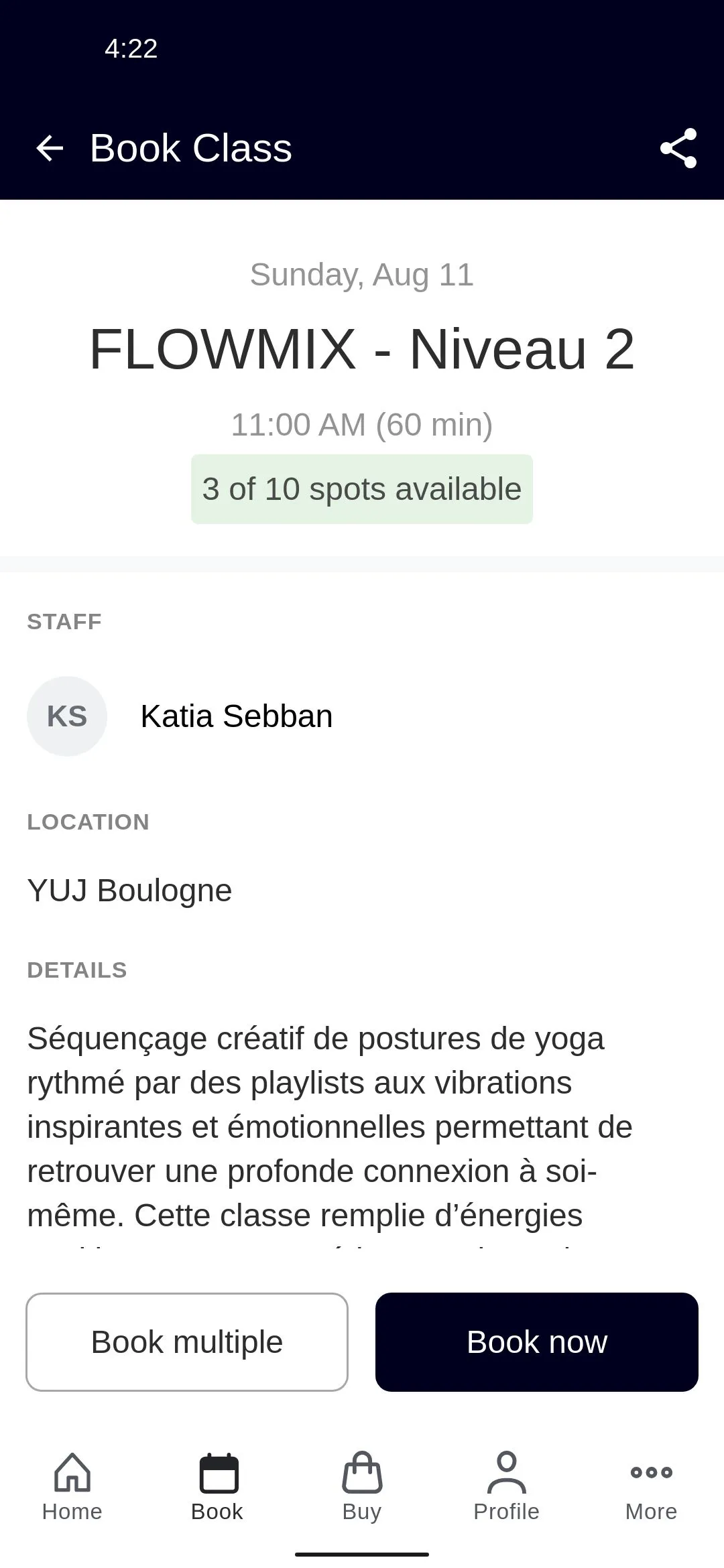 YUJ Yoga Studio | Indus Appstore | Screenshot