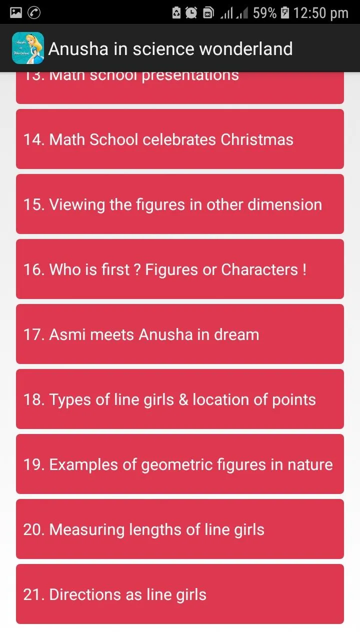 Anusha in Wonderland of Maths | Indus Appstore | Screenshot